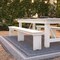 Flash Furniture HERCULES Series 8' x 12" Antique Rustic Solid White Pine Folding Farm Bench with 3 Legs XA-B-96X12-L-WH-GG - alternate 7